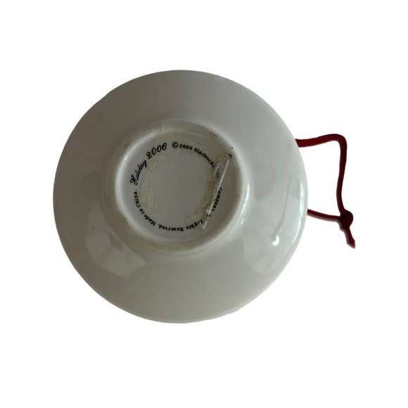 Starbucks WISH Mini Teacup w/ Saucer Christmas Ornament - 2006 Miniature Cup - Picture 5 of 5